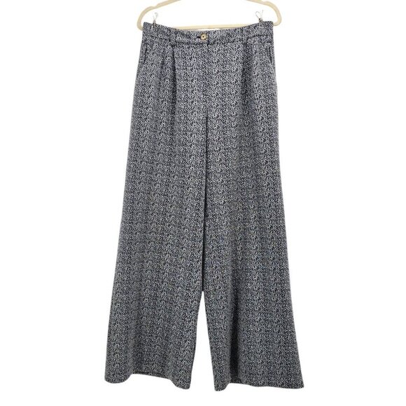 Anthropologie Cartonnier Elisa High Rise Wide Leg Jacquard Pants Womens 6 - Picture 1 of 9